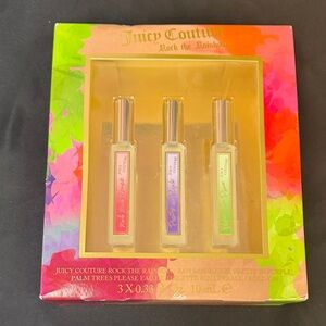 Juicy Couture Rainbow Perfume Trio Rock the Rainbow Rollerball Trio Gift Set new